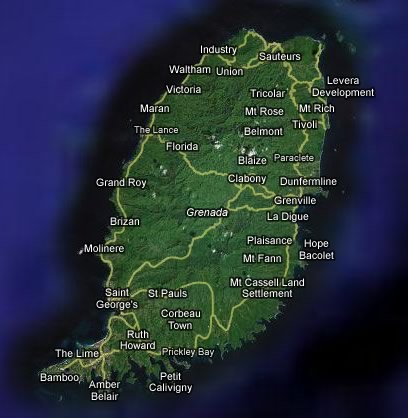 Map of Grenada